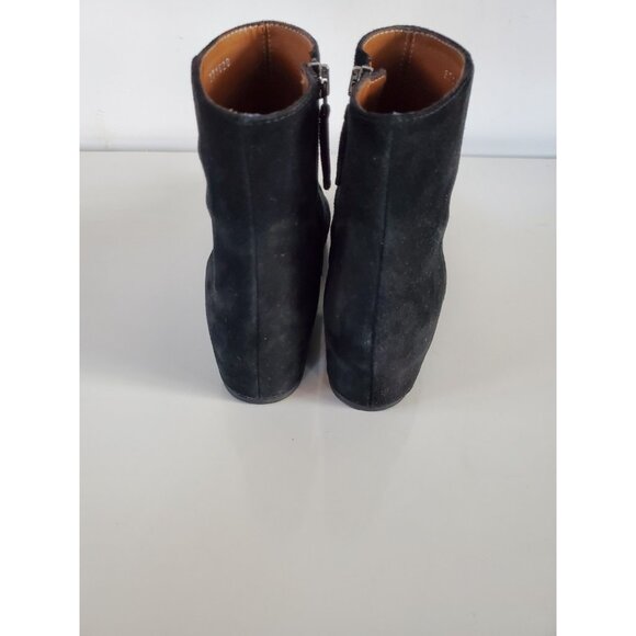 AQUATALIA Womens Shoes Waterproof Block Heel Bootie Black Suede Sz 7.5 Side Zip - Picture 5 of 13